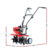 88CC Tiller Rototiller Garden Cultivator 6 Blades Soil Power Rotary Hoe