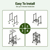Gardeon Garden Tool Organizer with Wheels Heavy Duty Garage Yard Storage Cart