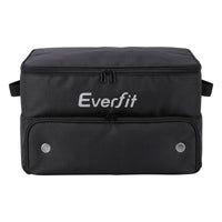 Everfit Golf Trunk Organizer for Car, 2-Tier Golf Storage Bag with Ventilated Shoe Compartment Black