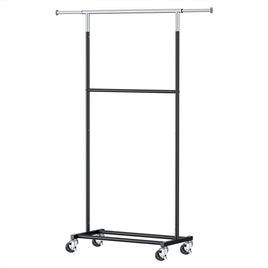 Artiss Clothes Rack Double Rod Airer Rail Coat Stand Adjustable Hanger
