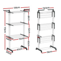 Clothes Airer Drying Rack 173cm Coat Hanger Foldable