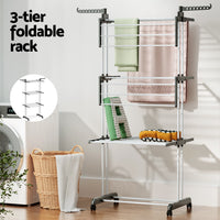 Clothes Airer Drying Rack 173cm Coat Hanger Foldable