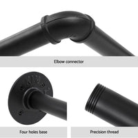 Artiss Clothes Rack Garment Rail Metal Industrial Pipe Wall Mounted 2 Pack