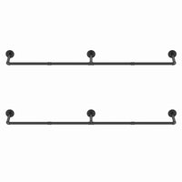 Artiss Clothes Rack Garment Rail Metal Industrial Pipe Wall Mounted 2 Pack