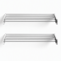 Artiss Set of 2 Clothes Rack Wall Mounted Airer Foldable White
