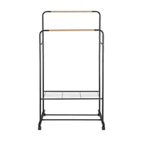 Artiss Clothes Rack Double Rod Airer Rail Coat Stand Hanger Storage Shelf