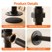 Artiss Industrial Pipe Clothing Rack Garment Clothes Display Stand Wall Mounted