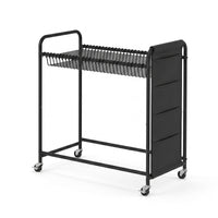 Artiss Pants Trolley Mobile Clothes Rack Clothing Stand with 30 Hangers Wheels Storage Organizer Bag