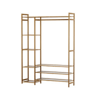 Clothes Rack Coat Stand 8 Shelves Bamboo