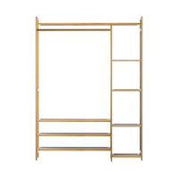 Clothes Rack Coat Stand 8 Shelves Bamboo