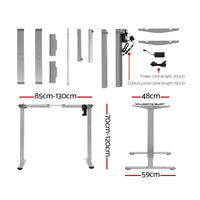 Standing Desk Motorised 120CM White Oak