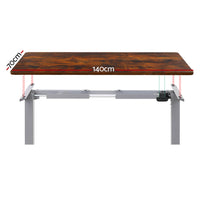 Standing Desk Motorised 140CM Rustic Brown