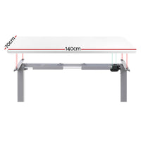 Standing Desk Motorised 140CM White