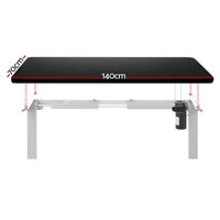 Standing Desk Motorised Sit Stand Desks Black 140CM