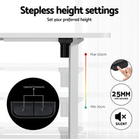 Electric Standing Desk with Storage Shelf Drawer Office Table 120CM
