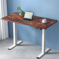 Standing Desk Motorised Sit Stand Desks Rustic Brown 120CM