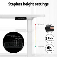 Electric Standing Desk Dual Motor Office Table With Shelf Drawer120CM