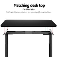 Standing Desk Frame Only Dual Motor Motorised Adjustable 125KG Load Black