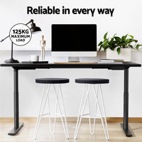 Standing Desk Motorised Electric Dual Motor Black 120CM