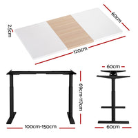 Standing Desk Motorised Electric Dual Motor 120CM