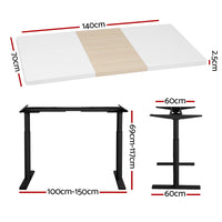 Standing Desk Motorised Electric Dual Motor 140CM