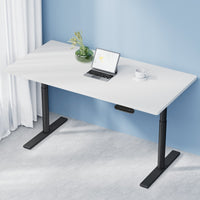 Standing Desk Motorised Electric Dual Motor White 140CM