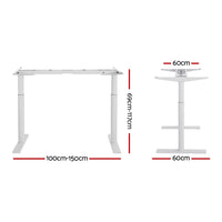 Standing Desk Frame Only Dual Motor Motorised Adjustable 125KG Load White