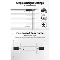 Standing Desk Frame Only Dual Motor Motorised Adjustable 125KG Load White