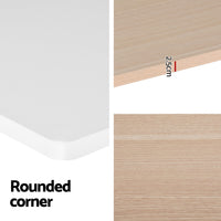 Standing Desk Motorised Electric Dual Motor 140CM White Pine
