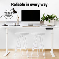 Standing Desk Motorised Electric Dual Motor 120CM White