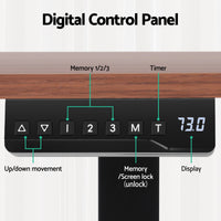Artiss Standing Desk Motorised Dual Motor Electric Walnut 140CM
