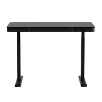 Standing Desk Motorised Electric Motor Drawer 120CM Black