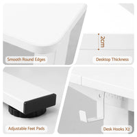 Artiss Standing Desk Electric Adjustable Ergonomic Office Table 100cm White