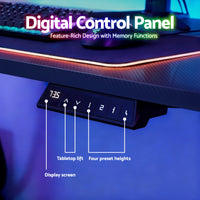 Artiss Electric Standing Desk Height Adjustable Gaming Desk Home Office 140cm- BK-AB
