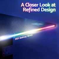 Artiss Electric Standing Desk Height Adjustable Gaming Desk Home Office 140cm- BK-AB