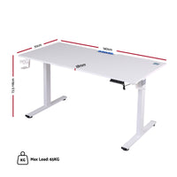 Artiss Electric Standing Desk Height Adjustable Gaming Desk Home Office 140cm- WH-AB