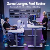 Artiss Electric Standing Desk Height Adjustable Gaming Desk Home Office 140cm- WH-AB