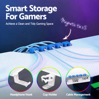 Artiss Electric Standing Desk Height Adjustable Gaming Desk Home Office 140cm- WH-AB