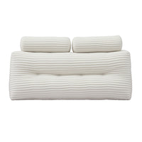 Giselle wedge pillow headboard with non-flattening shredded foam core, perfect for dorm reading or sofa lap desk, 330g corduroy cover, side pockets, Double