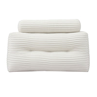 Giselle wedge pillow headboard with non-flattening shredded foam core, perfect for dorm reading or sofa lap desk, 330g corduroy cover, side pockets, King Single
