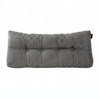 Giselle Headboard Pillow for Sitting in Bed, Upgraded Shredded Foam Reading Wedge Cushion for Lumbar Support, 320g Corduroy Backrest with Side Pockets for Dorm Daybed, Double