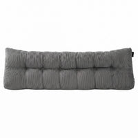 Giselle Headboard Pillow for Sitting in Bed, Upgraded Shredded Foam Reading Wedge Cushion for Lumbar Support, 320g Corduroy Backrest with Side Pockets for Dorm Daybed, King
