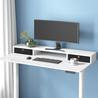 Standing Desk Desktop Storage Rack Shelf Removable Bookshelf Drawer 120cm