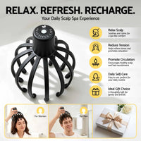 Livemor Head Massager Scalp Electric with 3 Modes, 360 Degree Head Massager Cordless Portable, Head Scratcher for Stress Relax