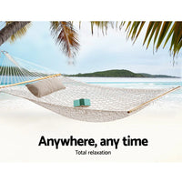 Gardeon Hammock Bed Outdoor Chair Camping Hanging Hammocks Mesh 2 Person