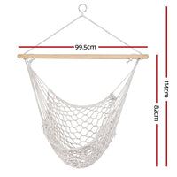 Hammock Chair Outdoor Hanging Camping Mesh Indoor Cream