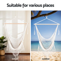 Hammock Chair Swing Camping Mesh Cream