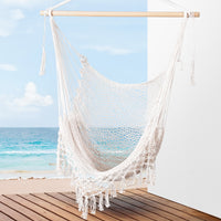 Hammock Chair Swing Camping Mesh Cream