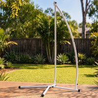 Gardeon Hammock Stand 150kg Capacity White Steel Frame for Hanging Chairs