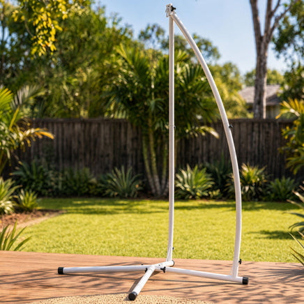 Gardeon Hammock Stand 150kg Capacity White Steel Frame for Hanging Chairs